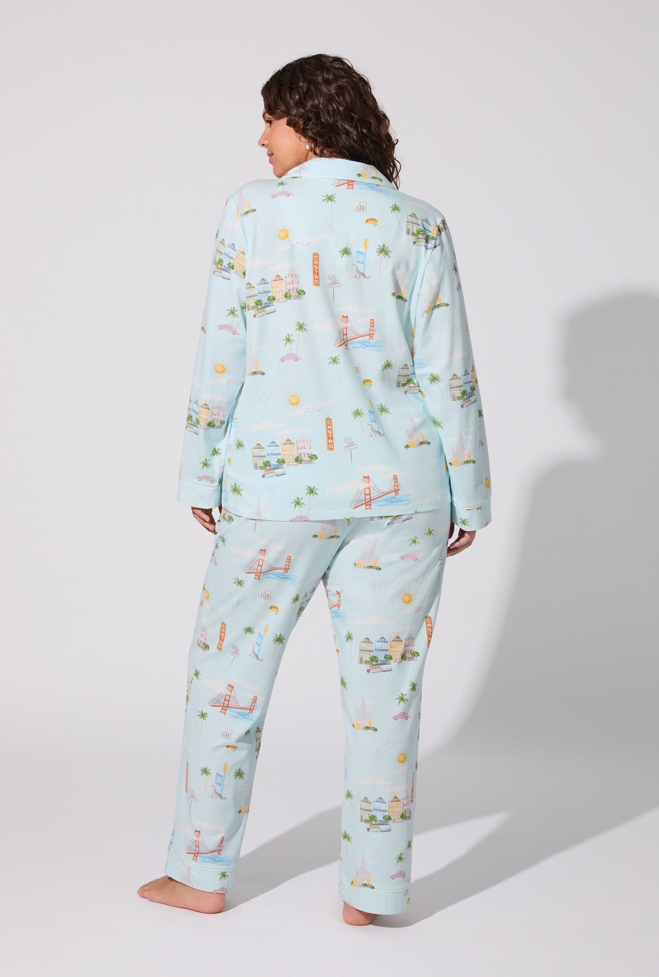 City By The Bay Long Sleeve Classic Stretch Jersey PJ Set