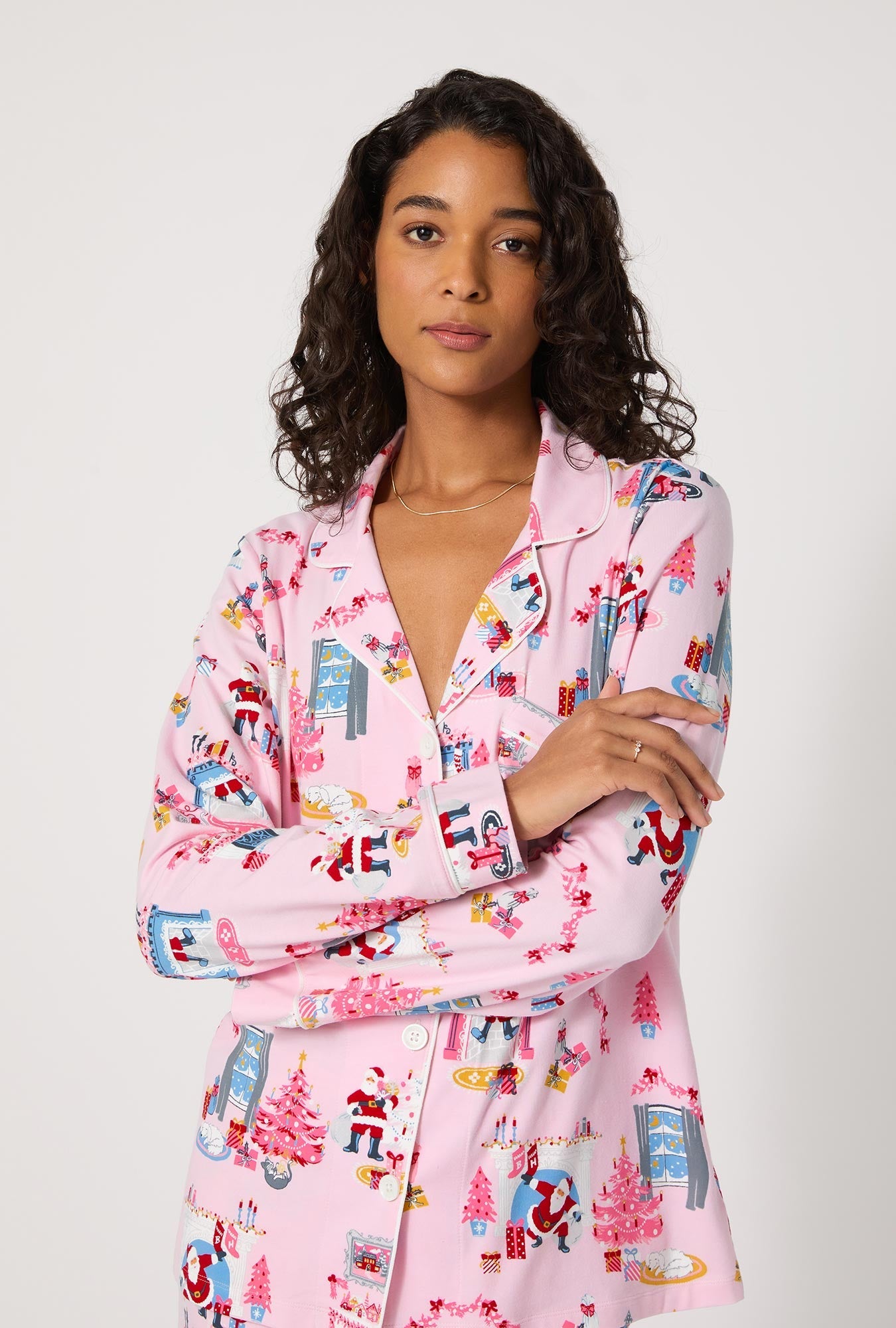 Must Be Santa Long Sleeve Classic Stretch Jersey Pj Set