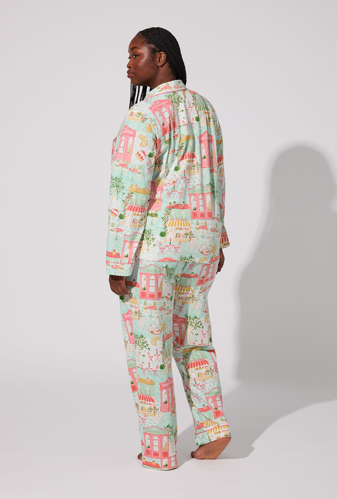 Parisian Delights Long Sleeve Classic Stretch Jersey PJ Set