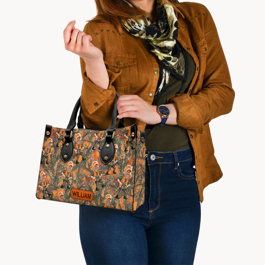 Photo Inserted Hunter - Personalized Hunting Leather Handbag