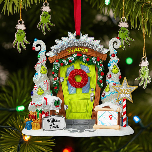 First Christmas At New Address Ornament - Personalized Christmas Gifts For Couple