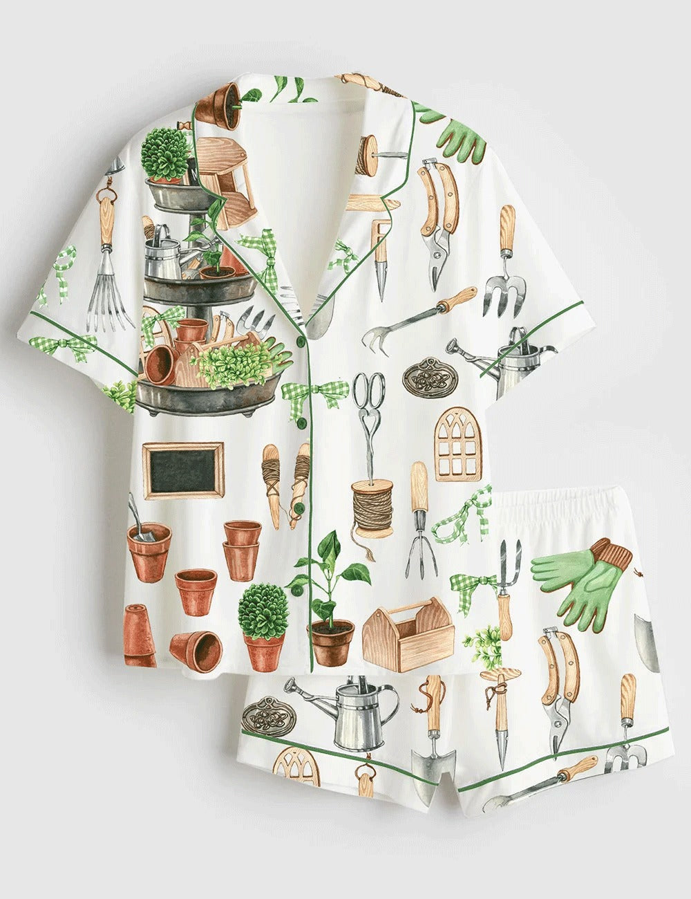 Women's Watercolor Garden Pajama Set