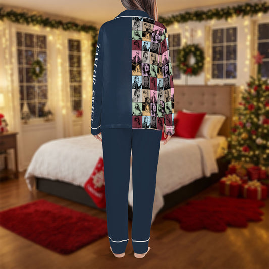 Pop Star Pajama Set – Retro Music Print Pajamas | Cozy Pajama Gift Set, Cute Pajamas for My Love, Family Pajamas for Women, Men, Kids & Youth HPRPJMADL-29