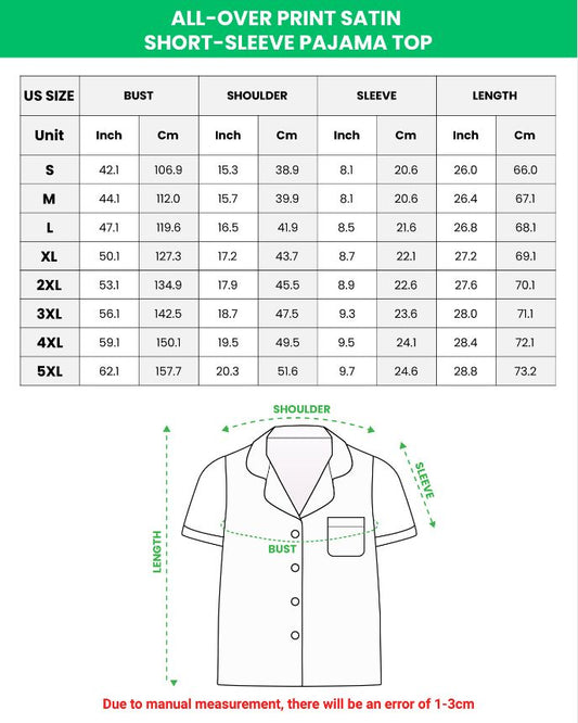 Women’s Mahjong Set Chinoiserie Blue Watercolor Chinoiserie Grand Millennial Wedding Print Short Sleeve Satin Pajama Set