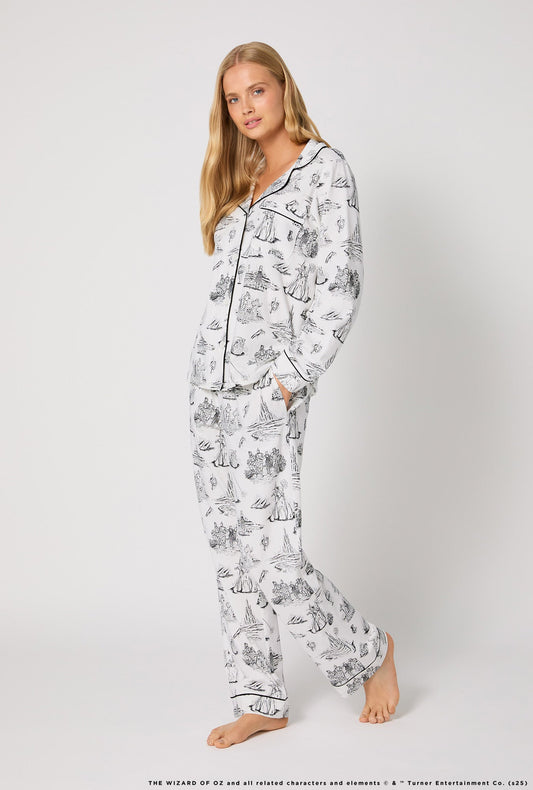 Wizard Of Oz Long Sleeve Classic Stretch Jersey Pj Set