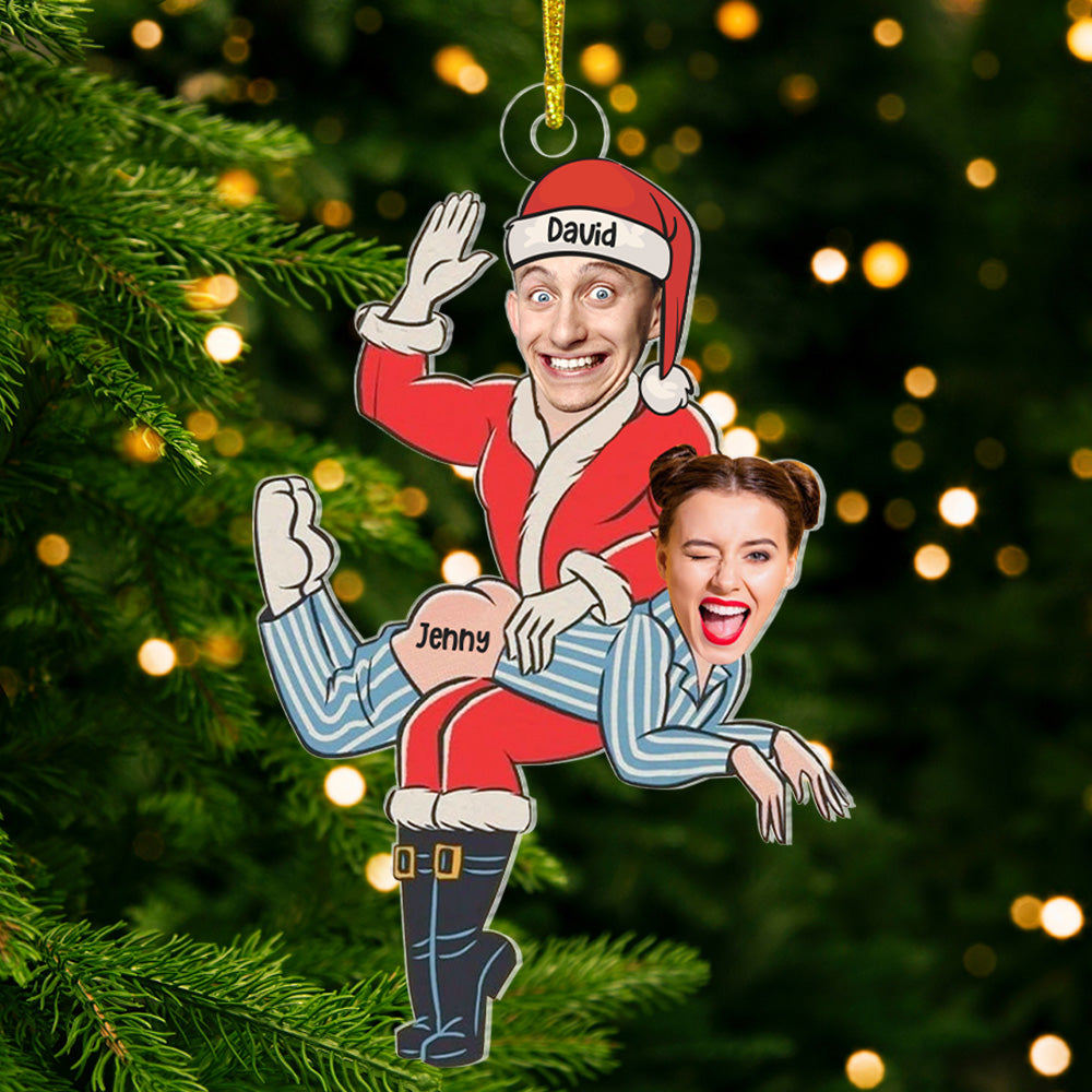 Custom Photo Gifts For Couple Christmas Ornament
