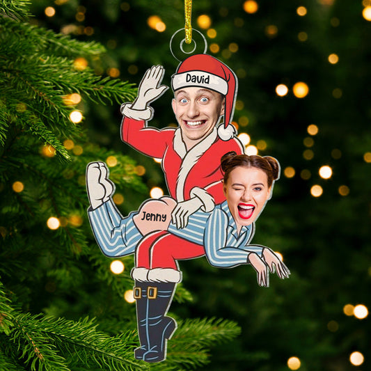 Custom Photo Gifts For Couple Christmas Ornament