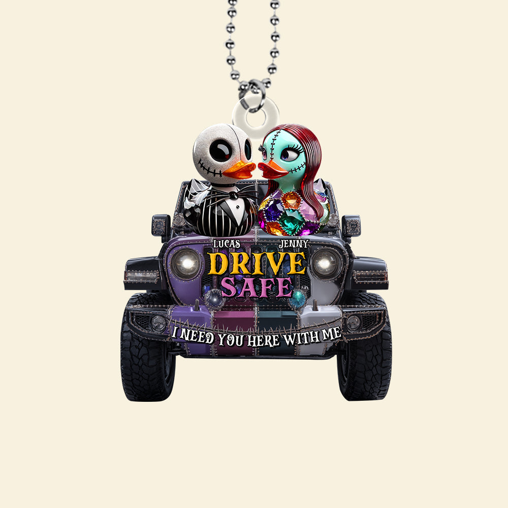 Horror Offroad Couple Car Ornament - Personalized Gifts For Couple
