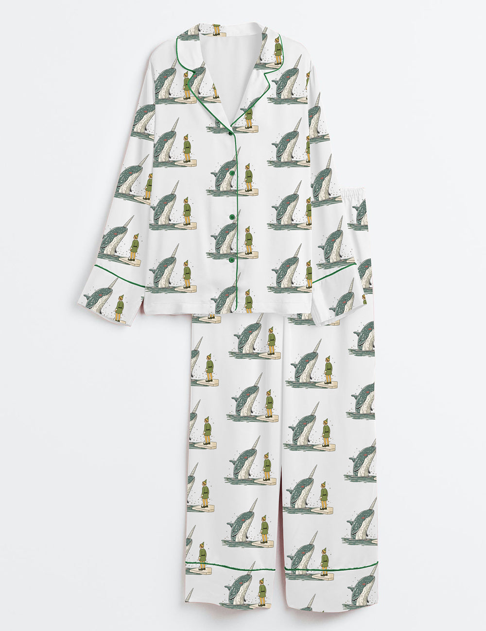 Women’s Buddy The Elf Christmas Long Sleeve Satin Pajama Set