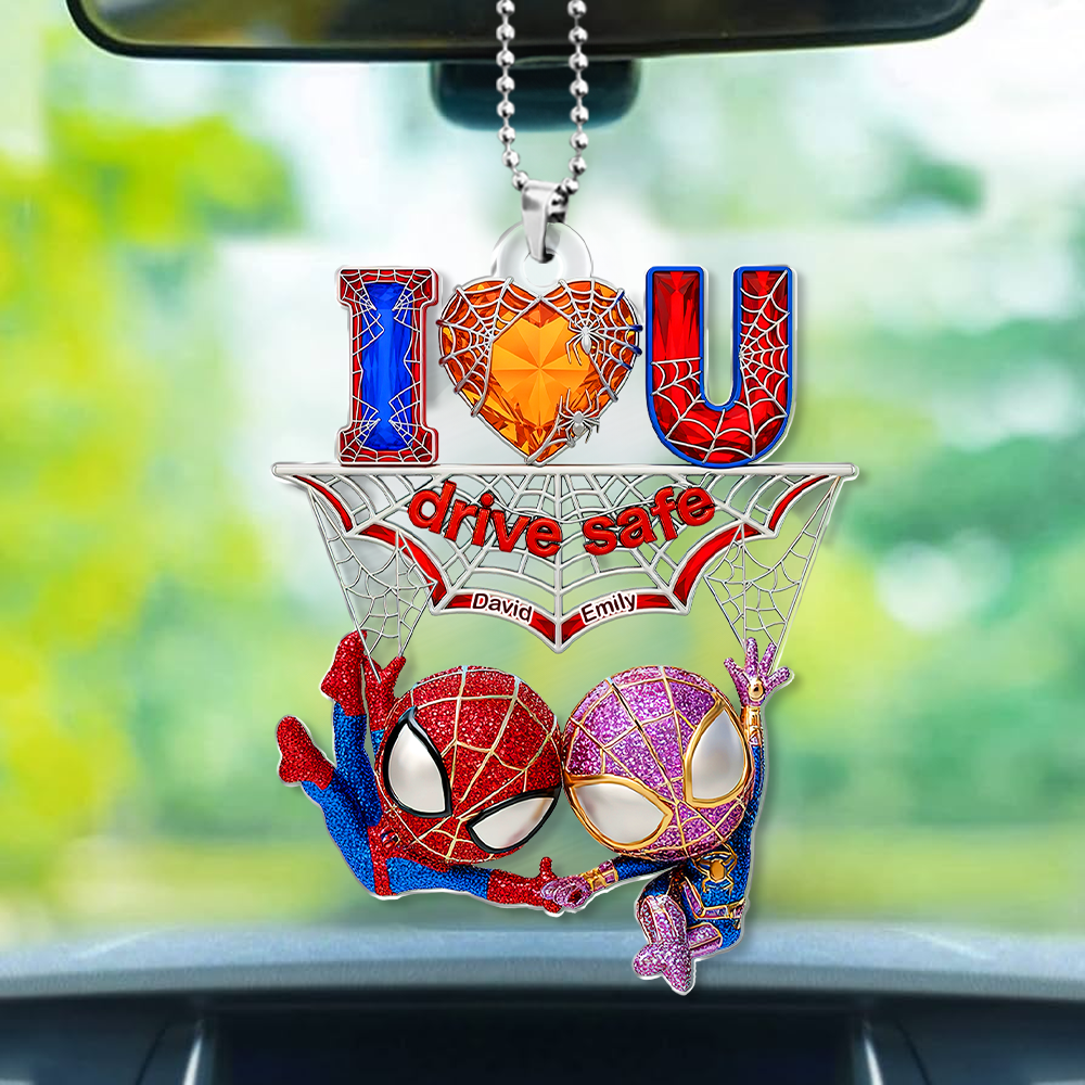 Wall-Crawler Couple Car Ornament - Personalized Gifts For Couple