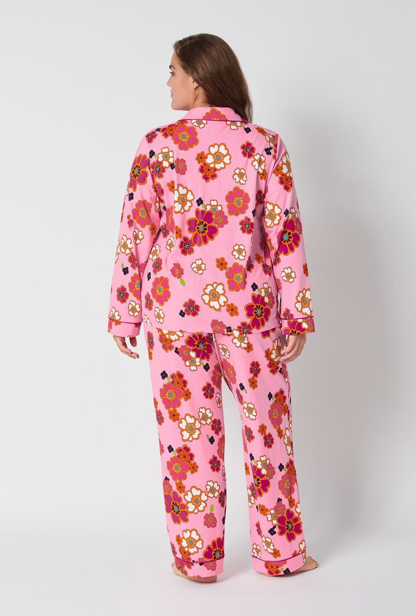 BedHead x Trina Turk Resort Floral Long Sleeve Classic Stretch Jersey Pj Set