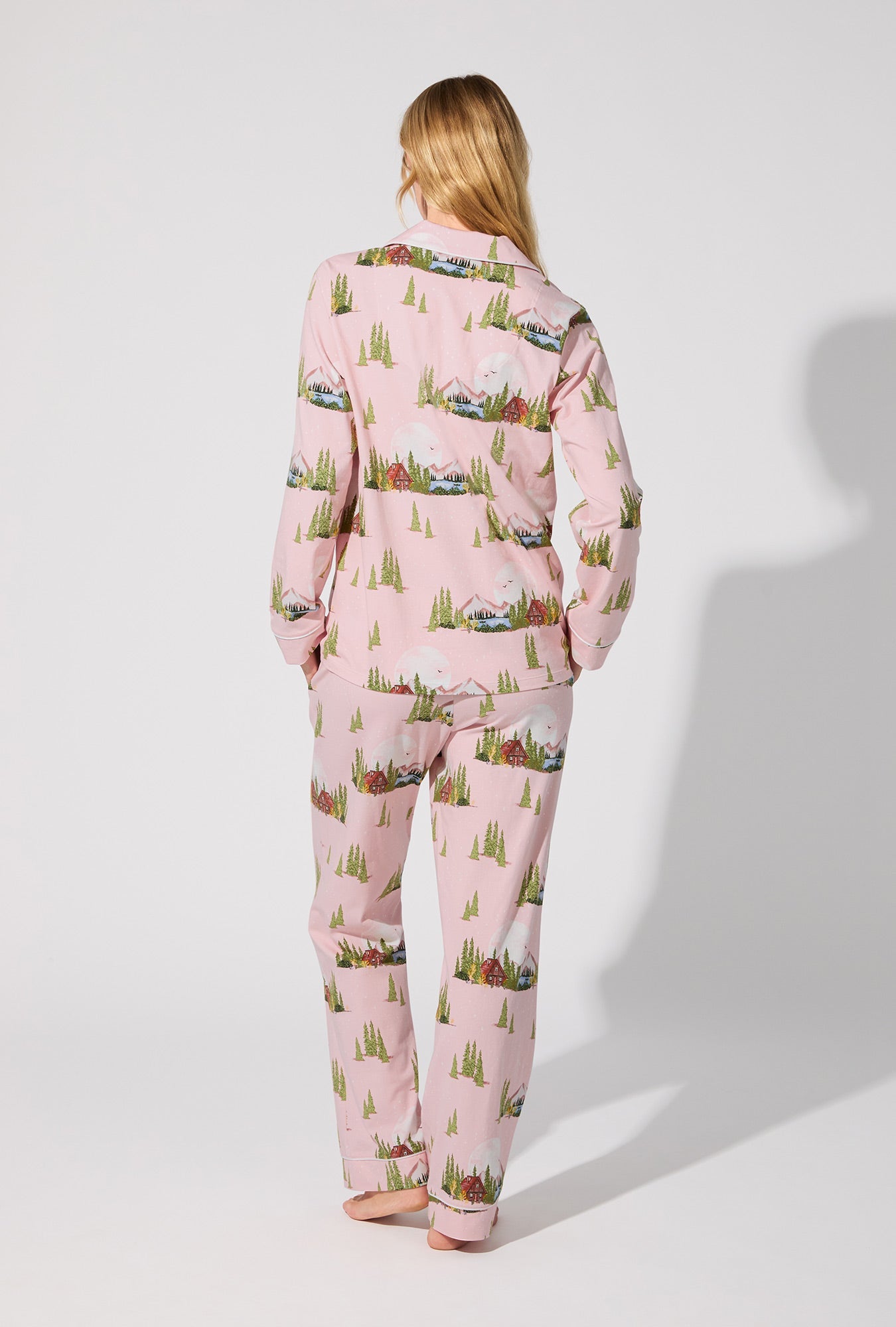 Pine Lake Long Sleeve Classic Stretch Jersey PJ Set