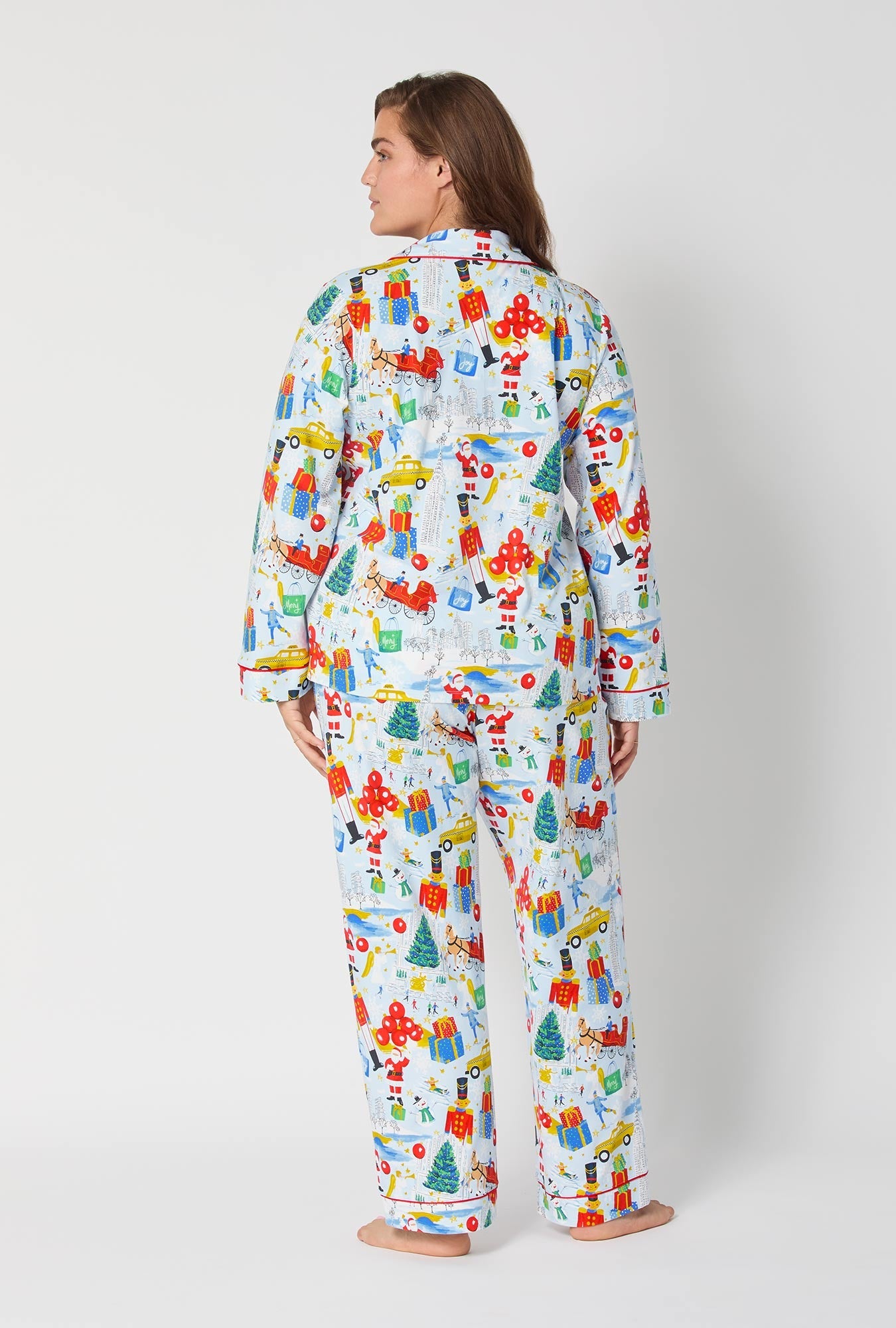 A City Christmas Long Sleeve Classic Stretch Jersey Pj Set