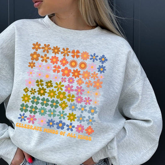 Celebrate Minds Of All Kinds Shirt, Neurodiversity Sweatshirt, ADHD Tee,SPED Teacher Gift,Autism Awareness Shirt,Autism Month Tee,Autism Tee