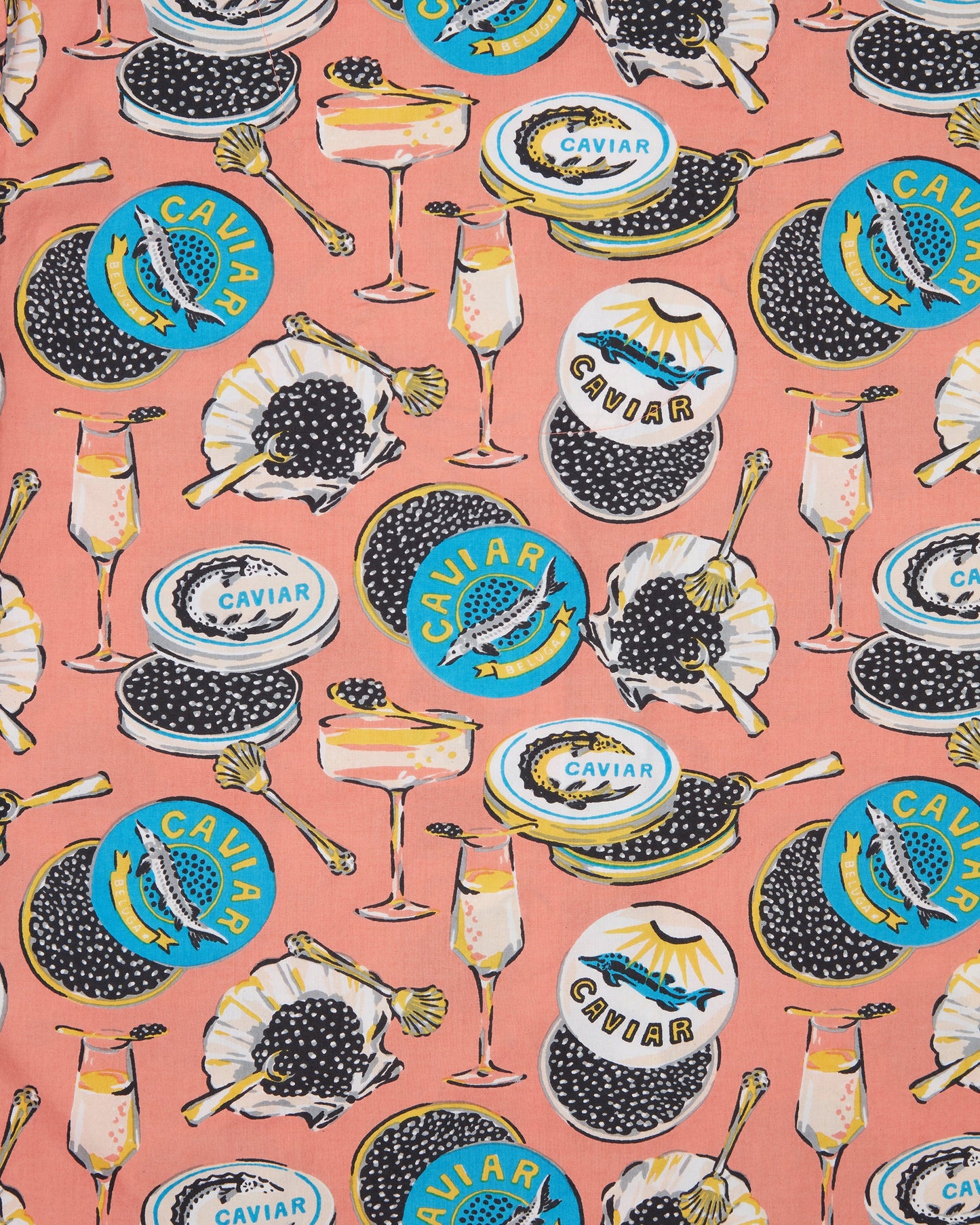 Champagne & Caviar - Short Pajama Set - Salmon