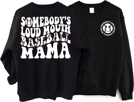 Cute Baseball Mom Shirts, Somebody’s Loud Mouth Baseball Mama Sweatshirt, Funny Baseball Mom Shirts, Baseball Mom, Baseball Mama Shirt Women