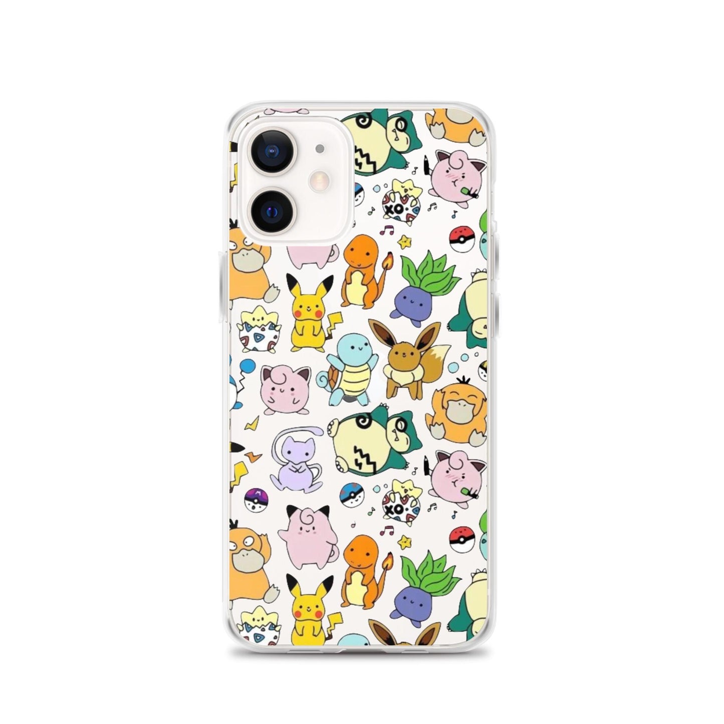 Cute Friends Funny Drawing Pattern Clear Phone Case for iPhone
