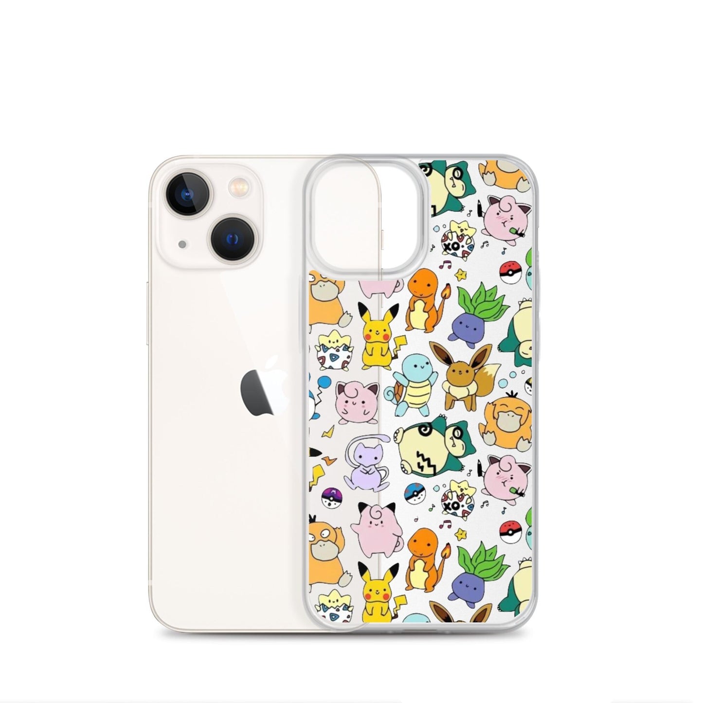 Cute Friends Funny Drawing Pattern Clear Phone Case for iPhone