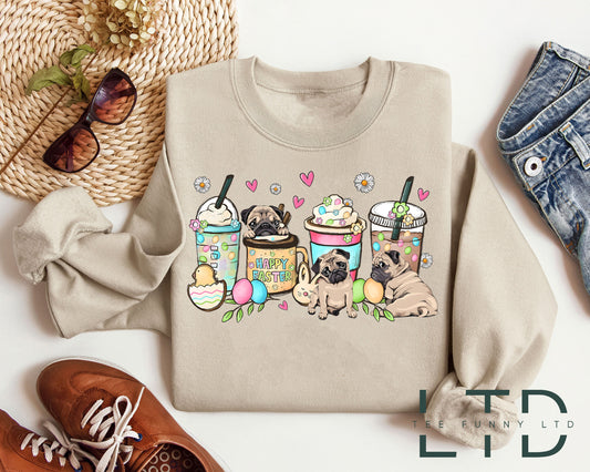 Easter Dogs Cups Shirt, Dog Lover Shirt, Cute Gift for Dog Lover, Womens Easter Shirt, Dog Mom Shirt, Easter Dog Gift, Easter Graphic Tee