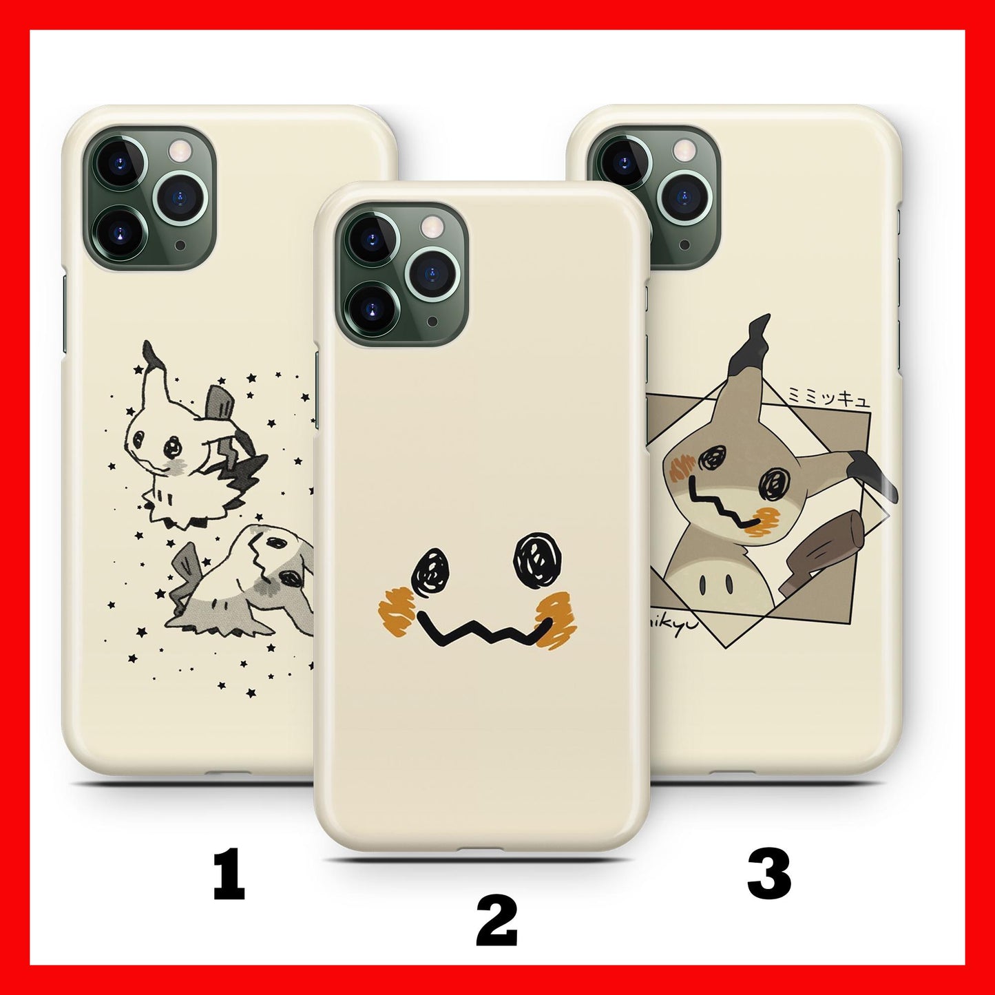 Mimikyu 2 Phone Case Cover For Apple Character Hero From Ball Fight Figure Hero Animal