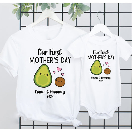 Our First Mothers Day Gift, First Mother's Day Gift, Mothers Day Baby Outfit, 1st Mothers Day Vest, New Mummy and Baby Outfit, Baby mom tee