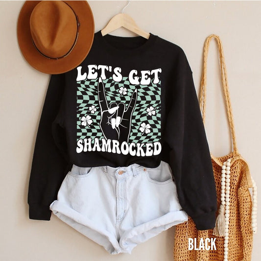 Retro St Patty's Day Shirt, Lets Sham Rock, Vintage St Patricks Day Shirt, Day Drinking Shirt, Retro Shirt, Lucky Shirt
