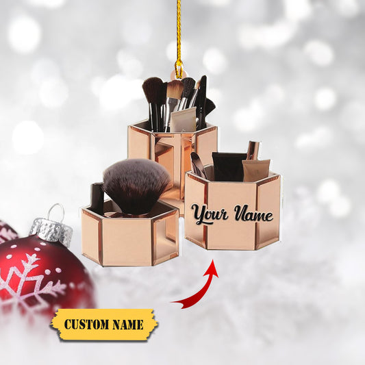 CHUNG-Personalized Makeup Tools Christmas Ornament 2023, Makeup Box Christmas Ornament Gift for Makeup Artist, Christmas Tree Decor for Makeup Shop, Ornament Decoration, Ornament Christmas