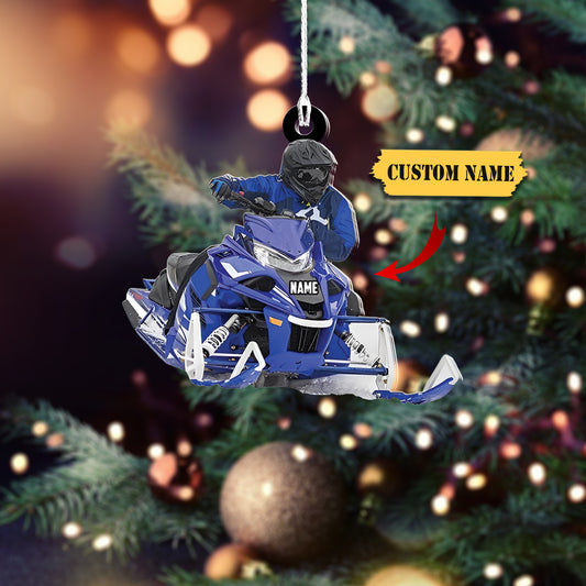 Custom name Snowmobile Shaped Ornament, Snowmobile christmas gift 3, Ornament Decoration, Ornament For Gift, Ornament Christmas