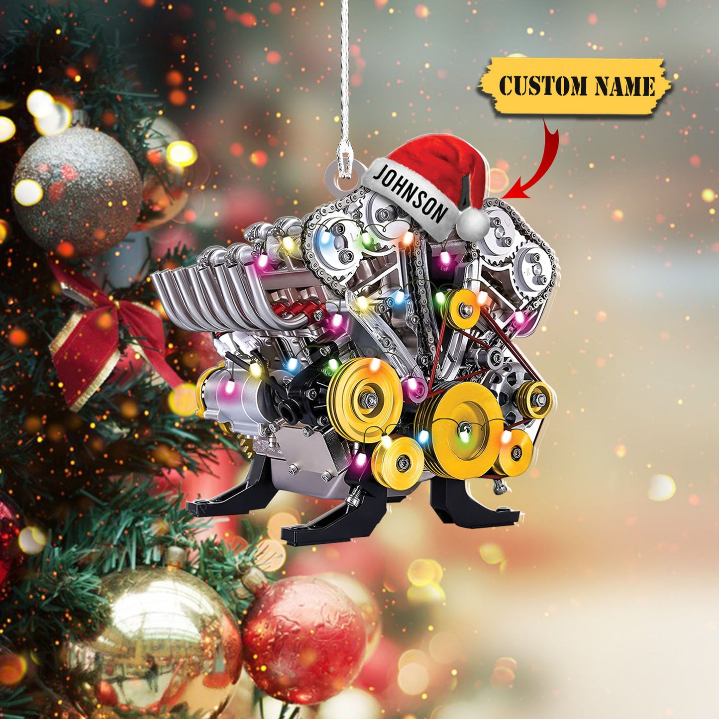 Drag Racing Hot Rod V8, Ornament Decoration, Ornament For Gift, Ornament Christmas