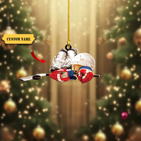 Hockey - Custom Shaped Ornament - christmas gift, Ornament Decoration, Ornament For Gift, Ornament Christmas