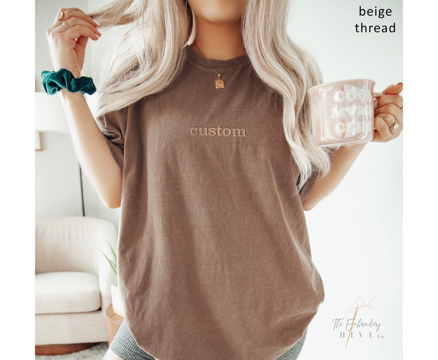 Custom Embroidered T shirt, Custom Embroidered Tshirt, Embroidered Tee, Custom Tee, Personalized Embroidered T Shirt, Center Front Design