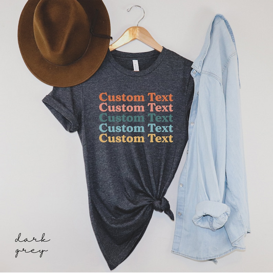 Retro Custom Shirt, Custom Shirts, Custom T-shirt, Personalized T-shirt, Personalized Shirt, Custom Printing T-shirts