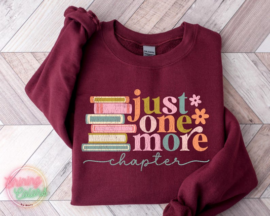 Just One More Chapter Sweatshirt, Book Lover Gift, Reading Sweatshirt, Bookish Hoodie,Books Lover,Librarian Shirt,Reader Gift,Librarian Gift