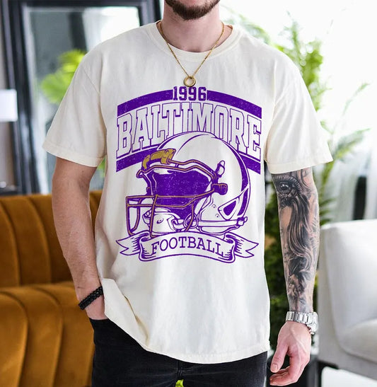 Vintage 90s Style Baltimore Football Sweatshirt, Game Day, Baltimore Team Football Shirt, Sunday Baltimore, Sport Shirt, Baltimore Football