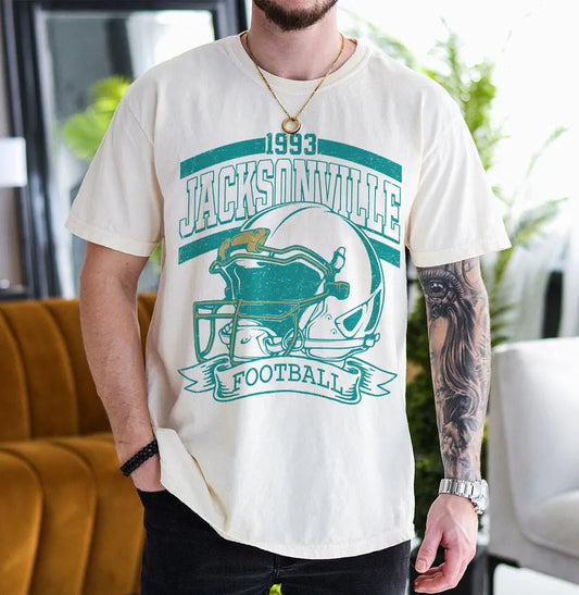 Vintage 90s Style Jacksonville Football Sweatshirt, Game Day, Jacksonville Team Football Shirt, Sunday Jacksonville, Jacksonville Football