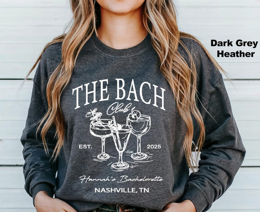 Custom Bachelorette Sweatshirt, Custom Location Bachelorette Party Sweatshirt, Social Club Bachelorette Sweatshirt, Bridal Party Gifts