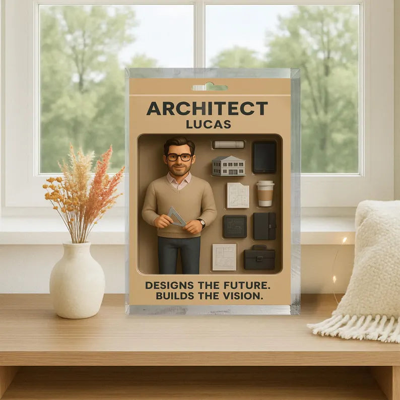 Personalized Architect Acrylic Block – Inspiring Designs the Future and Building the Vision. The Perfect Unique Gift for Architects