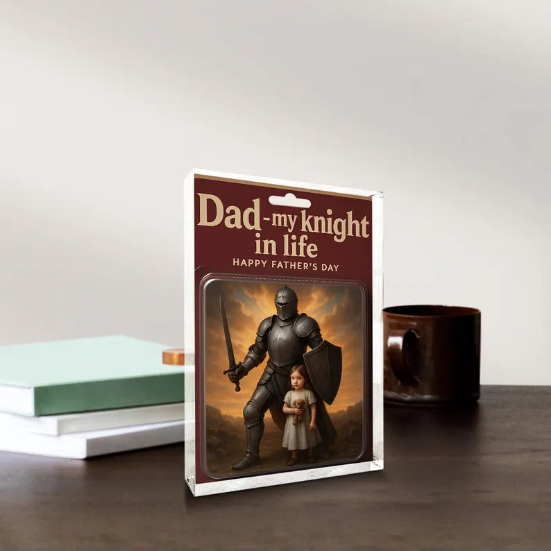 Personalized Father's Day Gift for Father – Celebrating Dads, Our Brave Knights Who Protect, Inspire, and Guide Us Through Life’s Battles