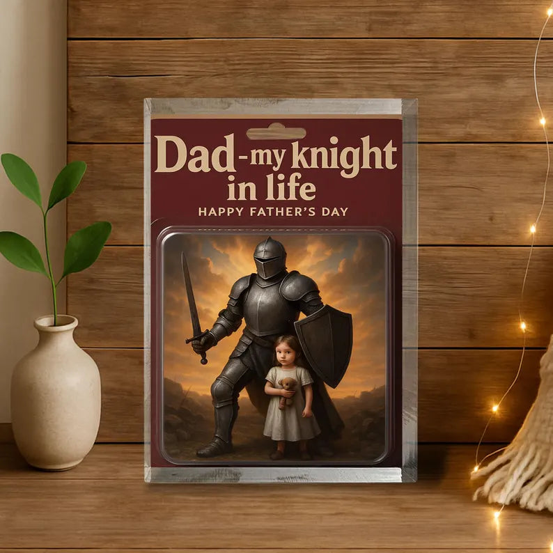 Personalized Father's Day Gift for Father – Celebrating Dads, Our Brave Knights Who Protect, Inspire, and Guide Us Through Life’s Battles