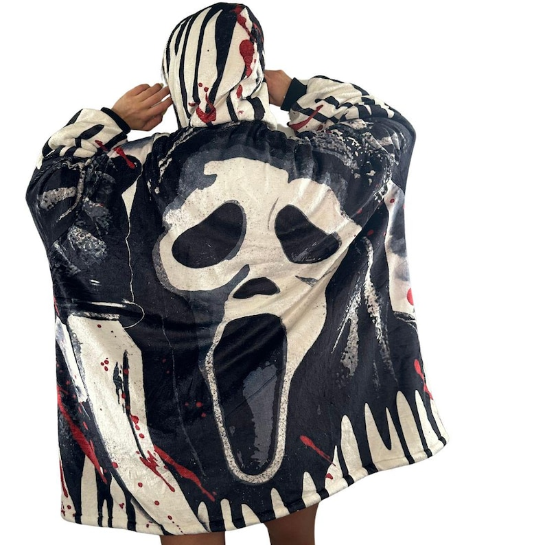 Horror Blanket Hoodie – Oversized Sherpa Hoodie unisex for Adults &Kids