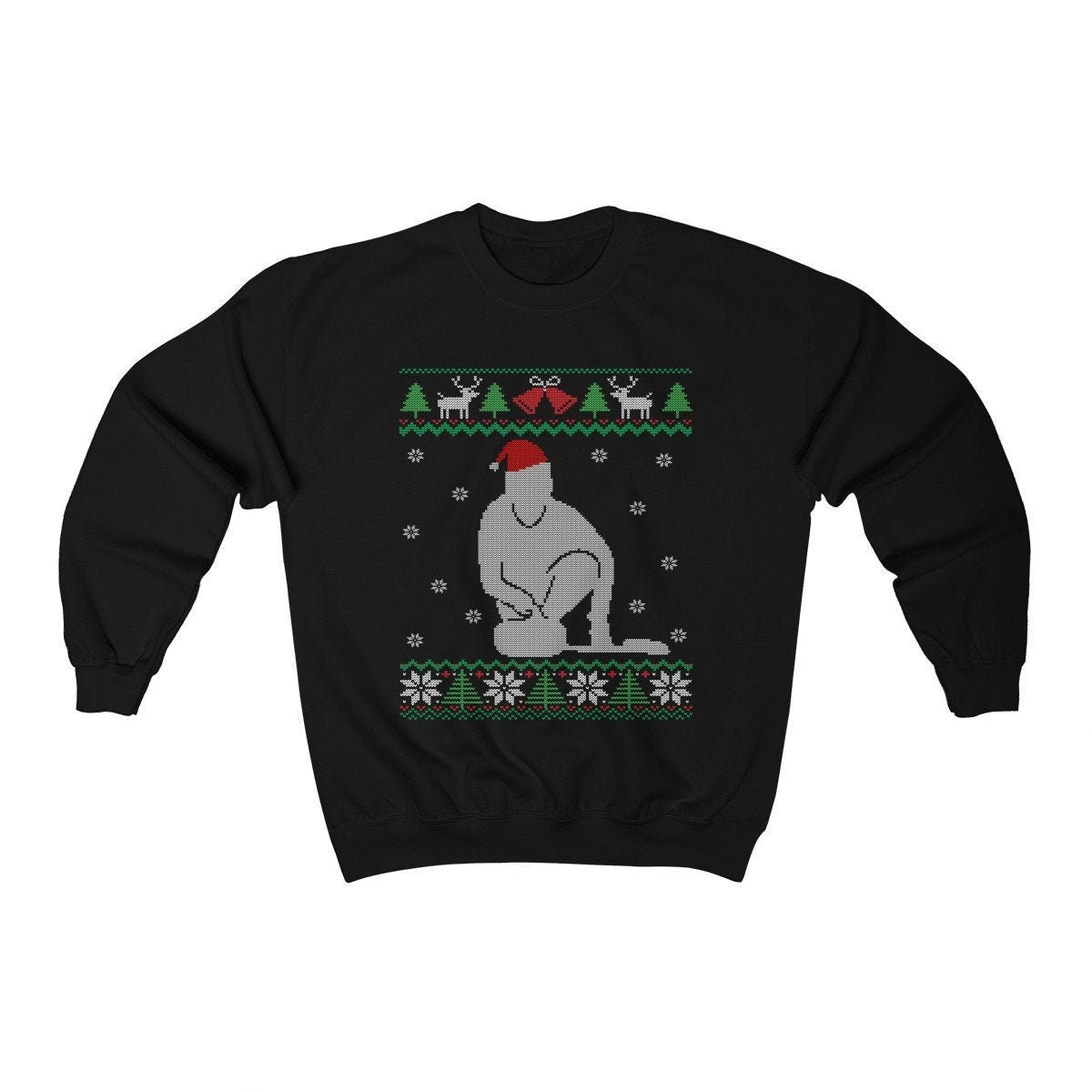 Curling Santa Ugly Christmas Sweatshirt | Funny Curler Gift | Curling Team Shirt | Curling Fan Shirt