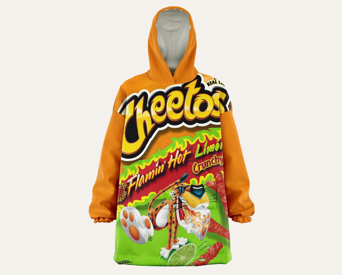 Hot Cheetos Oversized Blanket-Hoodie | Plush Fleece Giant Hoodie Blanket |  Flamin' Hot Wearable Blanket Gift | Free Express Shipping