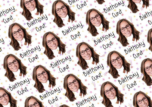 Personalised A3 Birthday Wrapping Paper, Birthday Twat, Profanity Paper, Custom Gift Wrap, Customised Swearing Wrapping Paper.