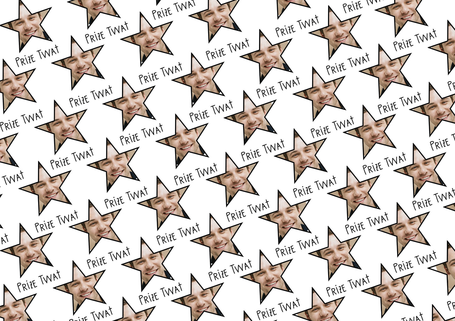 Personalised A3 Birthday Wrapping Paper, Prize Twat, Profanity Paper, Custom Gift Wrap, Customised Swearing Wrapping Paper, 18+, Birthday
