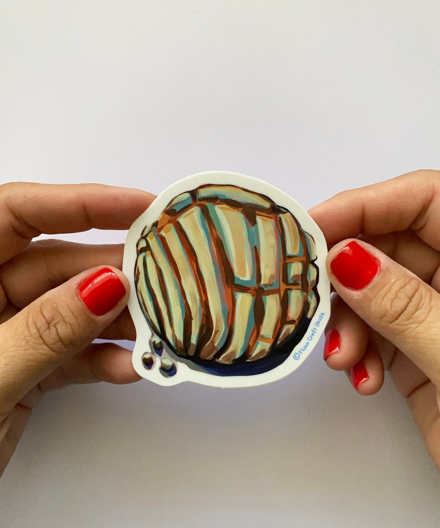 Concha Pan Dulce | 3" Vinyl Sticker Decal | Waterproof Weatherproof | Mexican food Sweet Bread