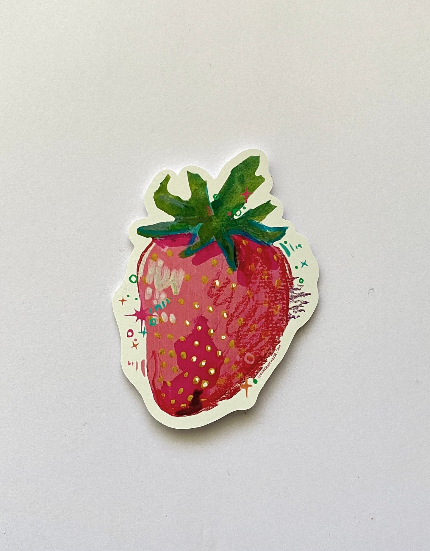 Strawberry | 3" Vinyl Sticker Decal | Waterproof Weatherproof | Strawberry Berry Fruit Summer