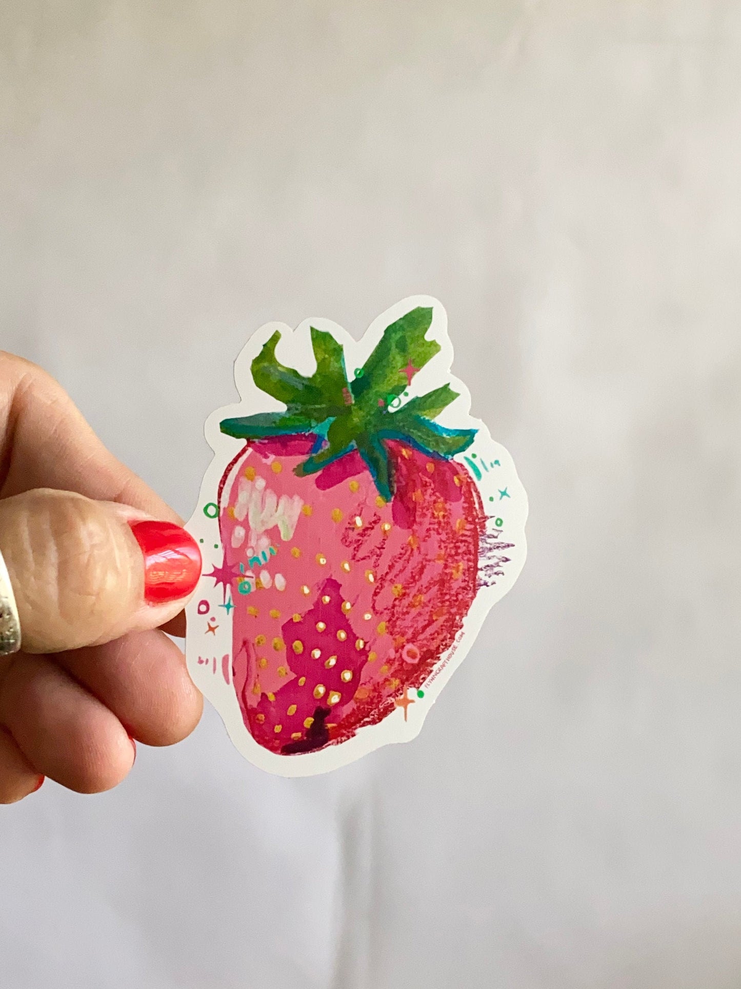 Strawberry | 3" Vinyl Sticker Decal | Waterproof Weatherproof | Strawberry Berry Fruit Summer