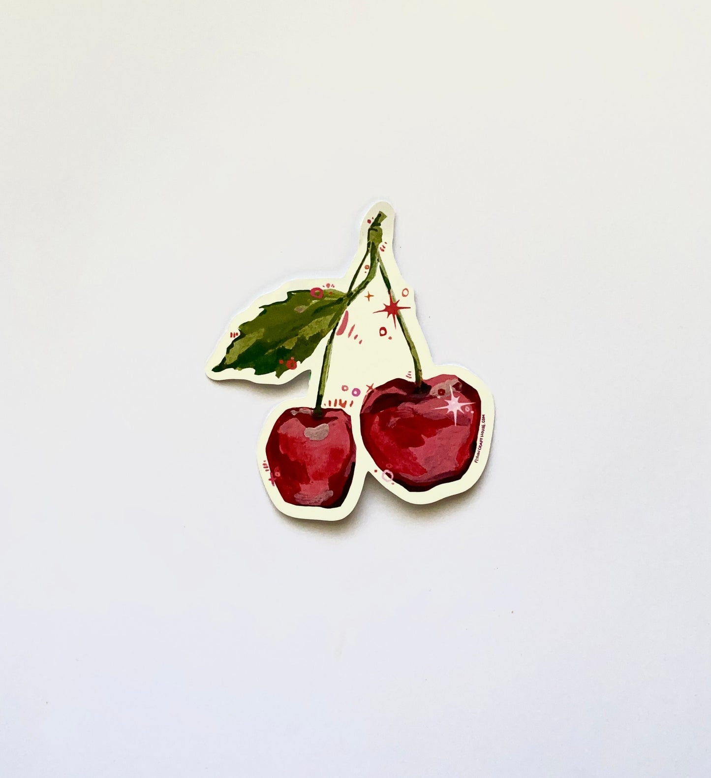 Cherry | 3" Vinyl Sticker Decal | Waterproof Weatherproof | Cherries Cherry Fruit Summer