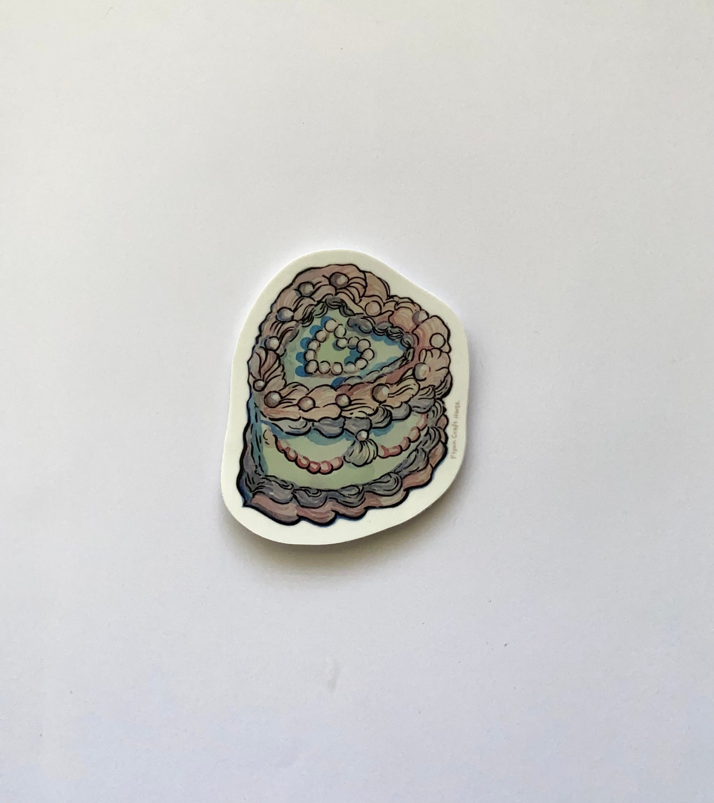 Frosted Cake | 3" Glossy Vinyl Sticker Decal | Waterproof Weatherproof | Frosting Cake Birthday
