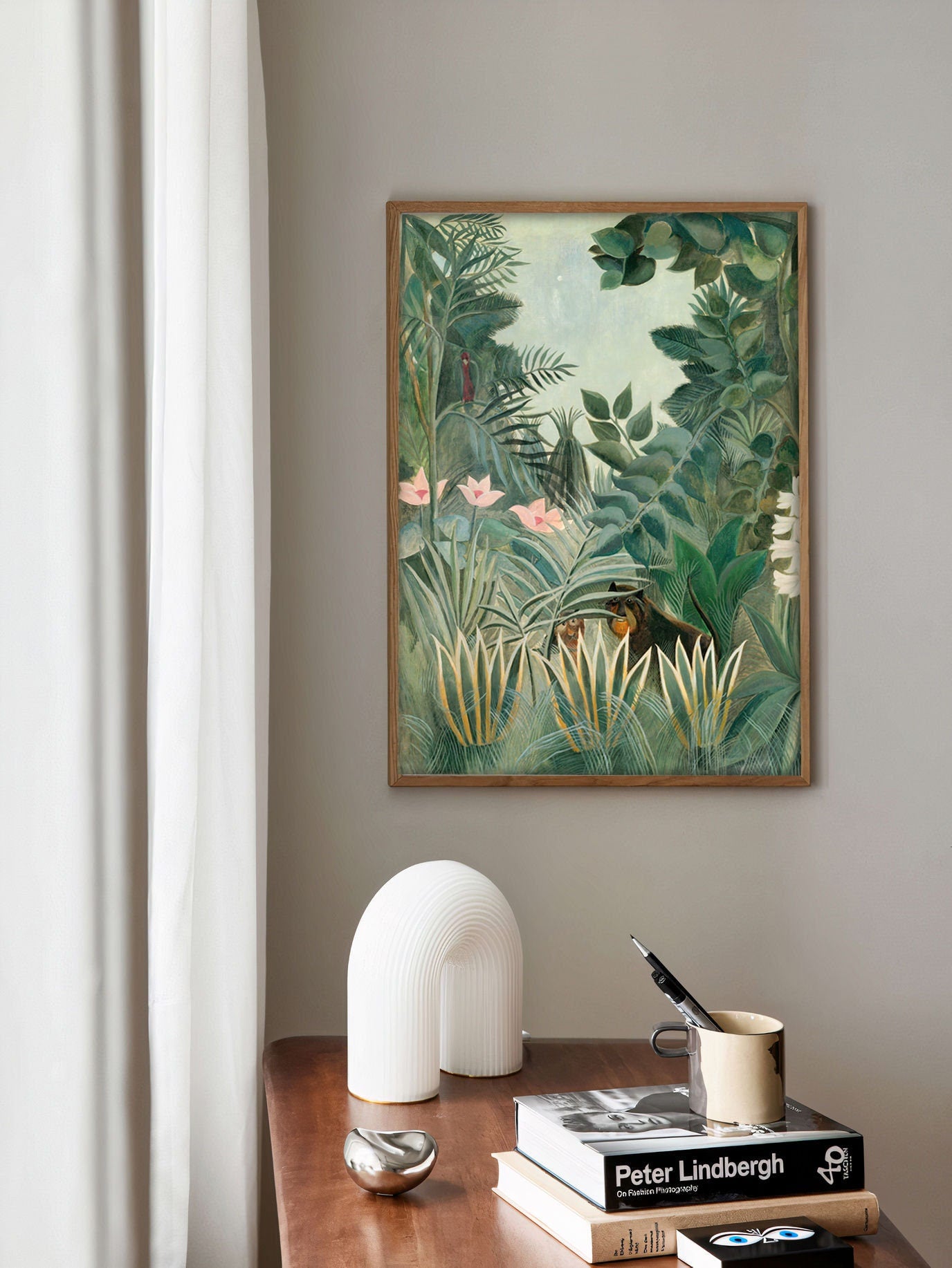 Henri Rousseau The Equatorial Jungle 1909 Print, Jungle tropical poster, Tropical wall art, Tropical exhibition poster